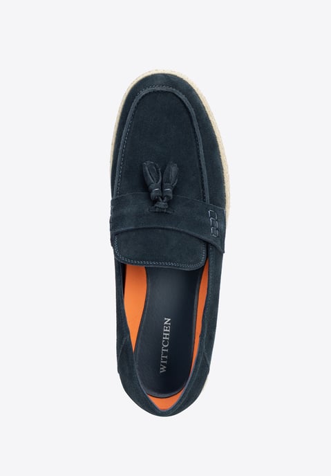 Wittchen Heren Suède Loafers met Kwastje, Marineblauw - Image 5