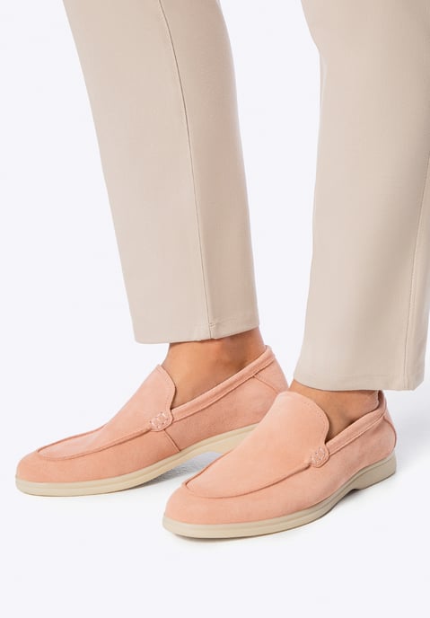 Wittchen Heren Mocassins van echt suède leer, roze - Image 2