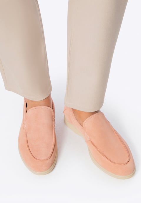 Wittchen Heren Mocassins van echt suède leer, roze - Image 3