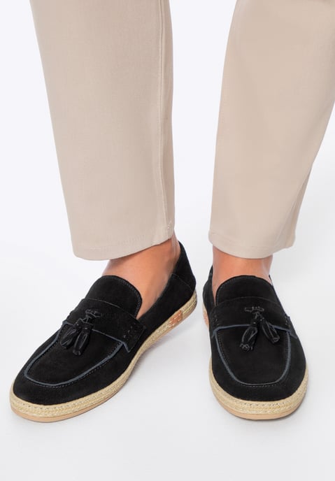 Wittchen Heren Zwarte Suède Loafers met Kwastje - Image 2