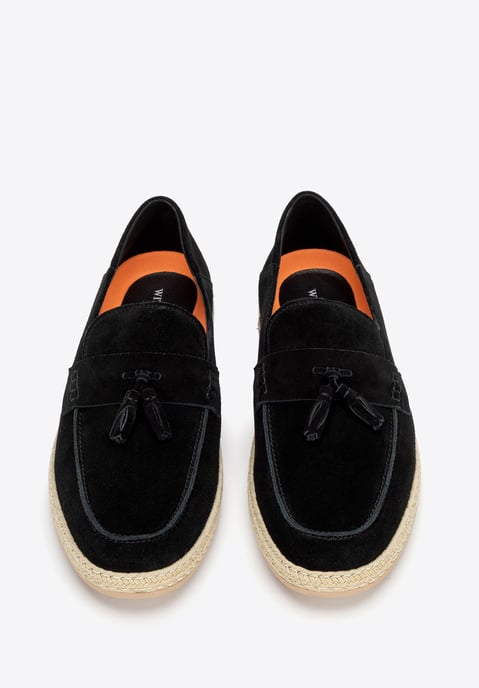 Wittchen Heren Zwarte Suède Loafers met Kwastje - Image 4