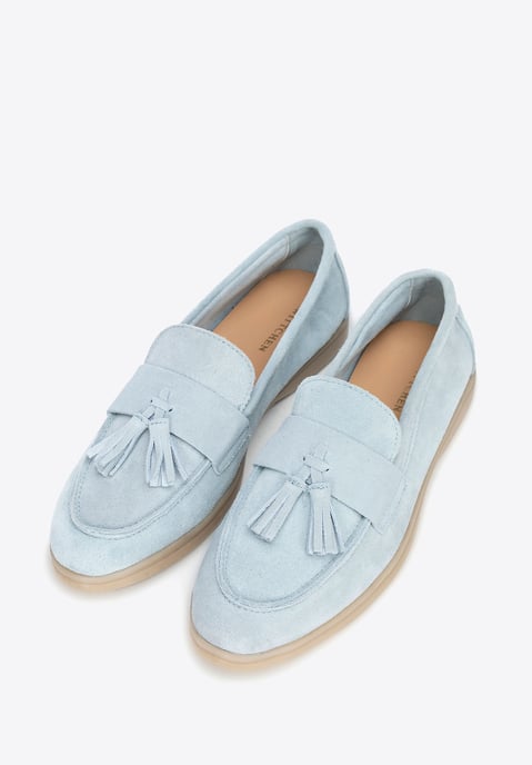 Wittchen Dames Suède Loafers met Kwastje Blauw - Image 2
