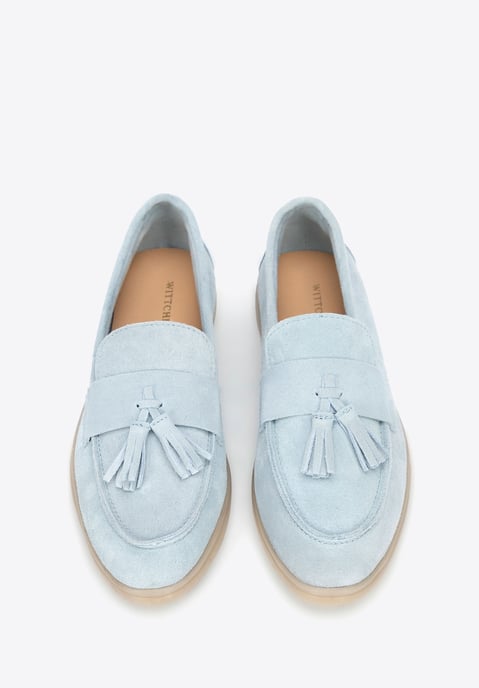 Wittchen Dames Suède Loafers met Kwastje Blauw - Image 3