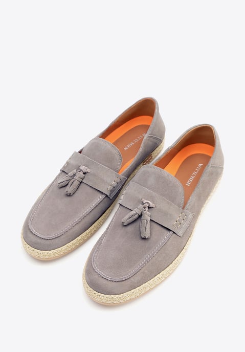 Wittchen Heren Suède Loafers met Kwastje, Grijs - Image 2