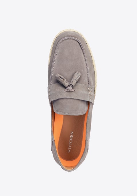 Wittchen Heren Suède Loafers met Kwastje, Grijs - Image 5