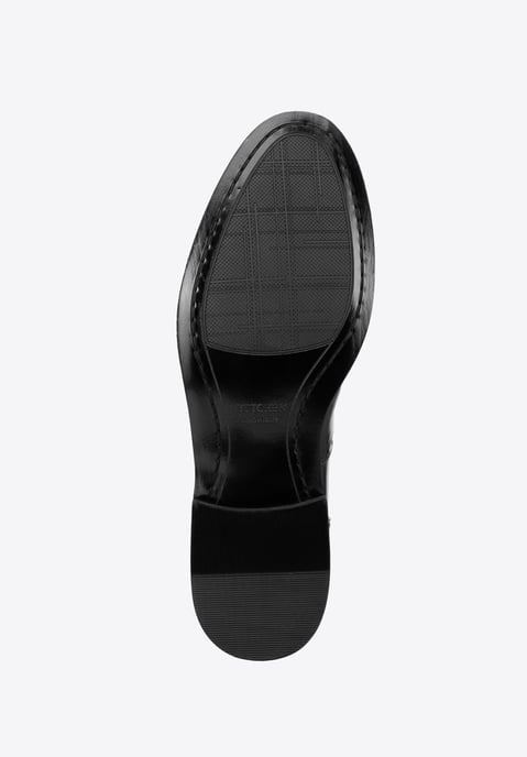Wittchen Heren Leren Mocassins met perforaties, zwart, natuurlijk leer - Image 6