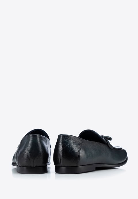 Wittchen Heren Leren Loafers met Kwastje, Marineblauw, Natuurlijk Leer - Image 3