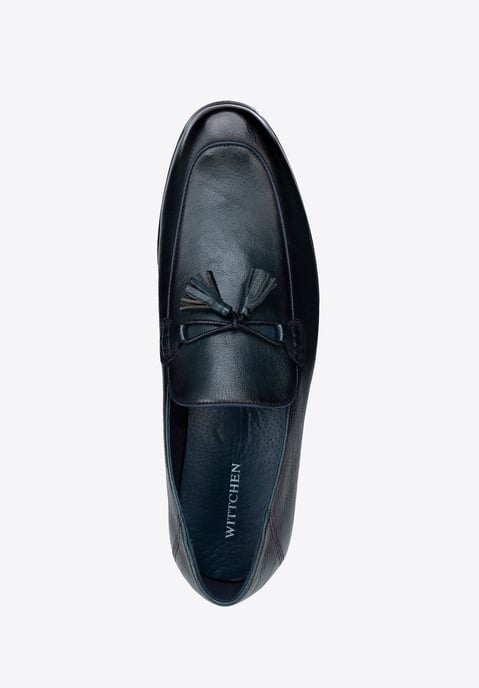 Wittchen Heren Leren Loafers met Kwastje, Marineblauw, Natuurlijk Leer - Image 4