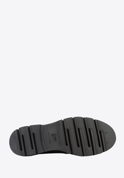 Wittchen Dames Leren Mocassins met Decoratieve Ketting op Platform Zwart - Image 5