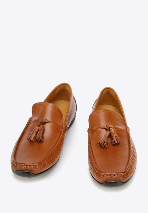 Wittchen Heren Leren Loafers met Kwastjes, Bruin, Natuurlijk Leer - Image 1