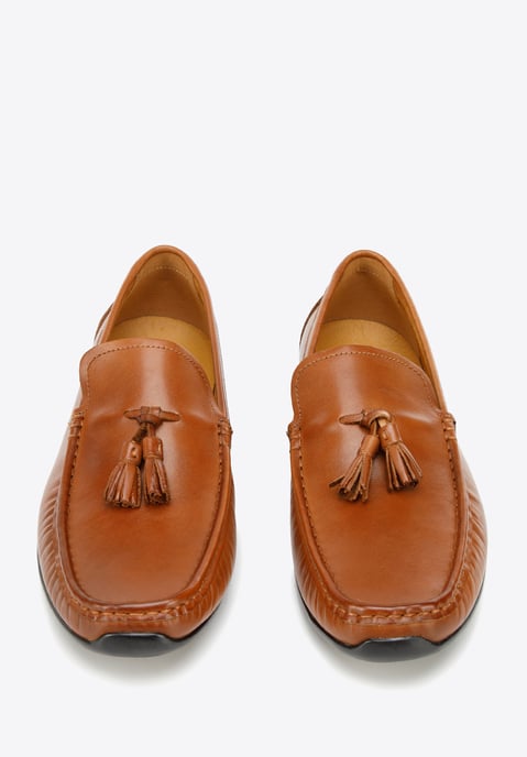 Wittchen Heren Leren Loafers met Kwastjes, Bruin, Natuurlijk Leer - Image 2