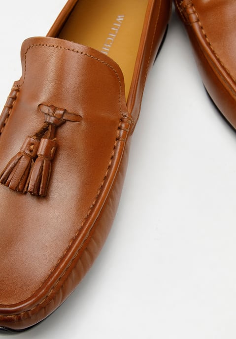 Wittchen Heren Leren Loafers met Kwastjes, Bruin, Natuurlijk Leer - Image 6