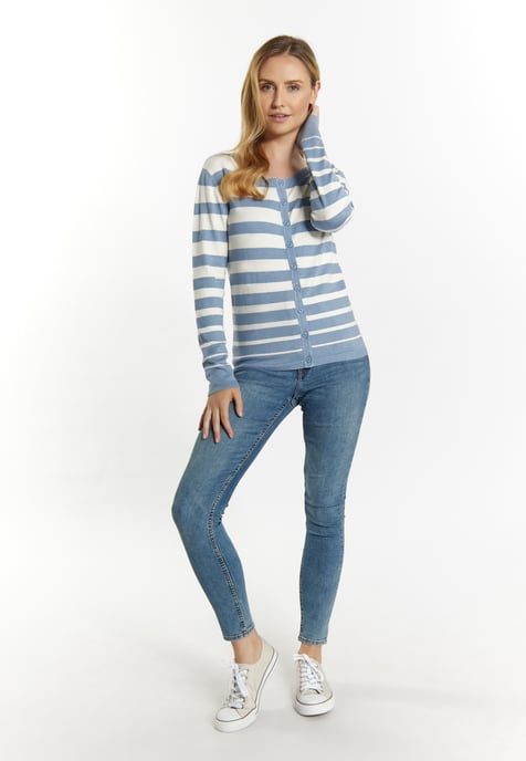 usha Vest Dames Denimblauw wolwit - Image 2