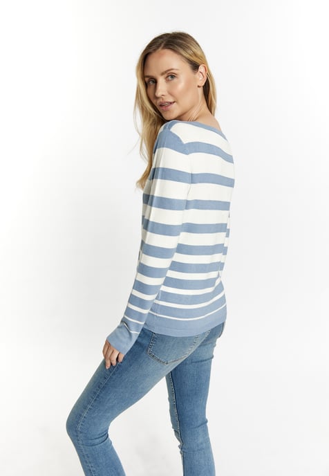 usha Vest Dames Denimblauw wolwit - Image 4