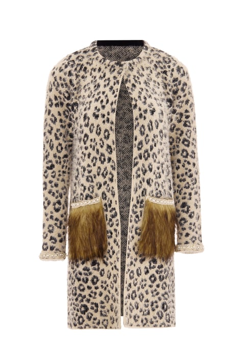 Faina Vest Dames beige/ zwart - Image 1