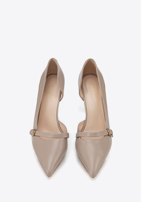 Wittchen Dames leren pumps met bandje, beige, natuurlijk leer - Image 3