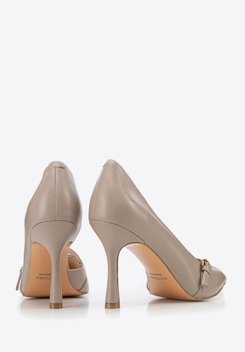 Wittchen Dames leren pumps met bandje, beige, natuurlijk leer - Image 4