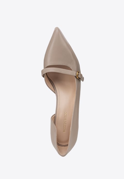 Wittchen Dames leren pumps met bandje, beige, natuurlijk leer - Image 5