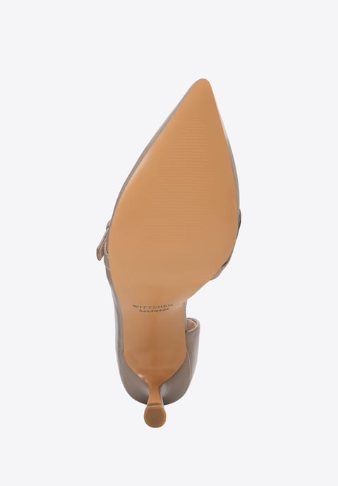 Wittchen Dames leren pumps met bandje, beige, natuurlijk leer - Image 6