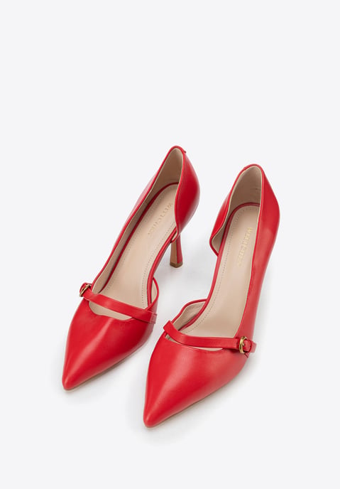 Wittchen Dames rode leren pumps met bandje - Image 2