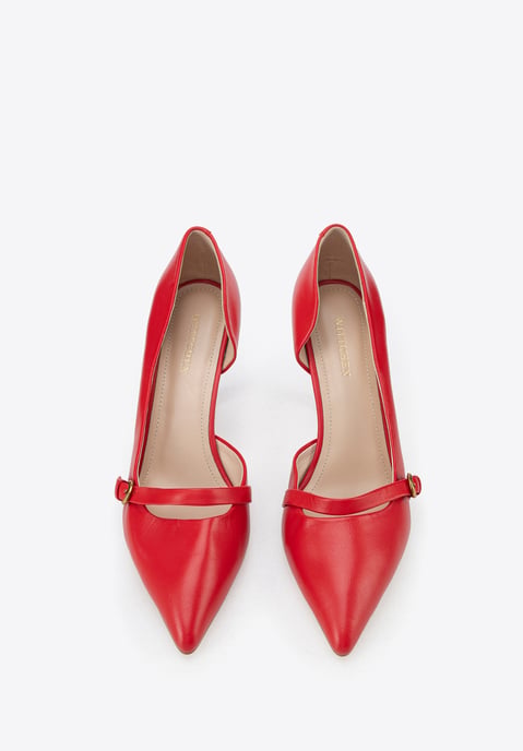Wittchen Dames rode leren pumps met bandje - Image 3