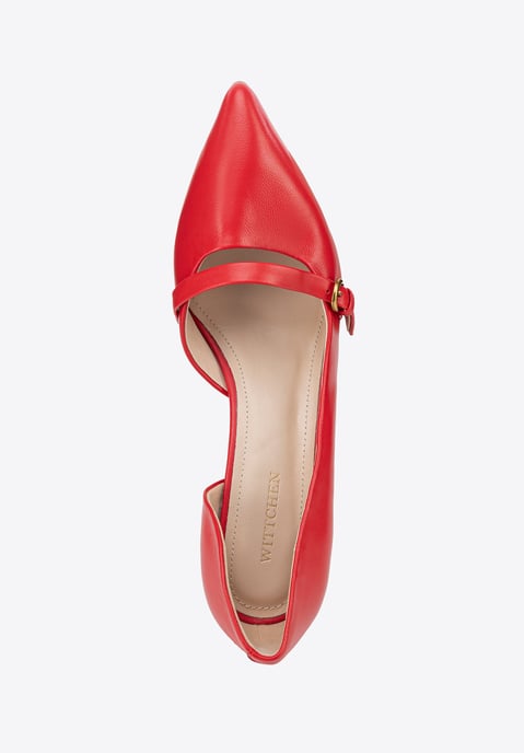 Wittchen Dames rode leren pumps met bandje - Image 5