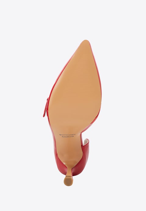 Wittchen Dames rode leren pumps met bandje - Image 6