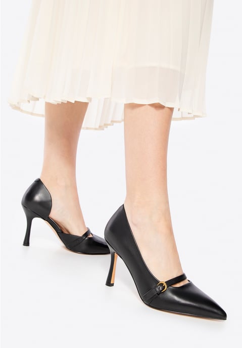 Wittchen Dames Leren Pumps met Bandje Zwart Natuurlijk Leer - Image 1