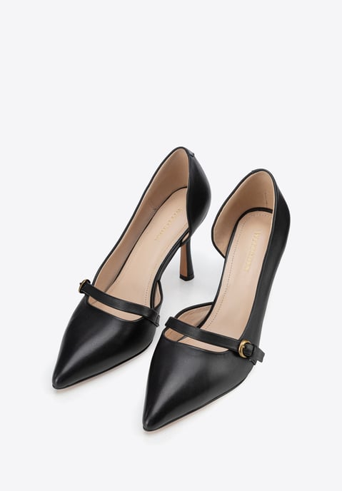 Wittchen Dames Leren Pumps met Bandje Zwart Natuurlijk Leer - Image 2