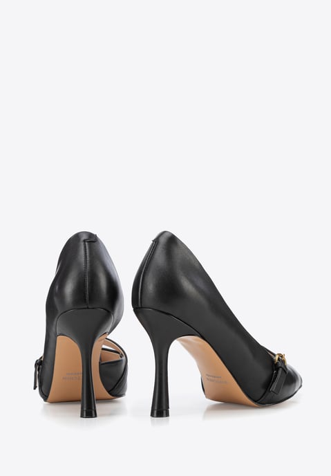 Wittchen Dames Leren Pumps met Bandje Zwart Natuurlijk Leer - Image 4
