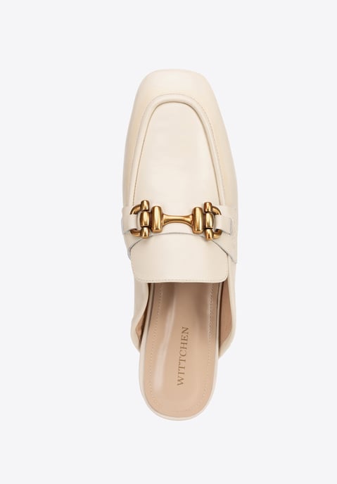 Wittchen Dames Leren Loafers met Open Hak, Beige, Natuurlijk Leer - Image 5