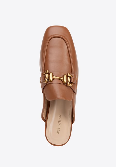 Wittchen Dames Leren Loafers met Open Hak Bruin Echt Leer - Image 5
