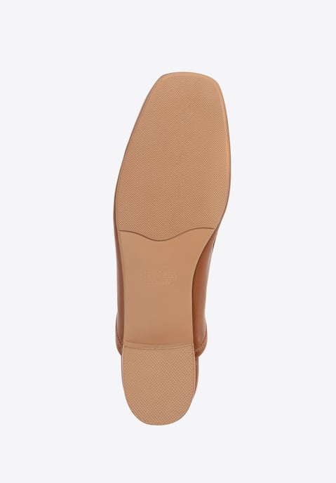Wittchen Dames Leren Loafers met Open Hak Bruin Echt Leer - Image 6