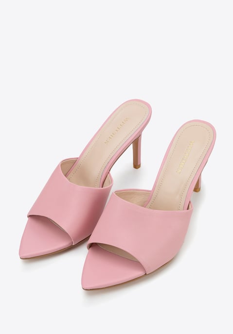 Wittchen Roze leren muiltjes met hak voor dames - Image 2