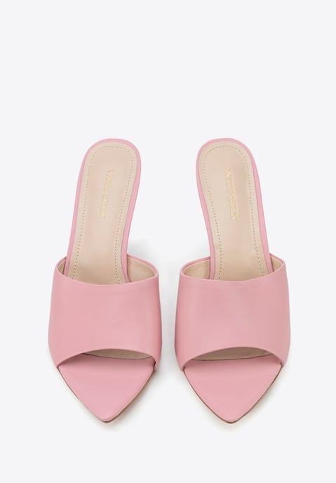 Wittchen Roze leren muiltjes met hak voor dames - Image 3