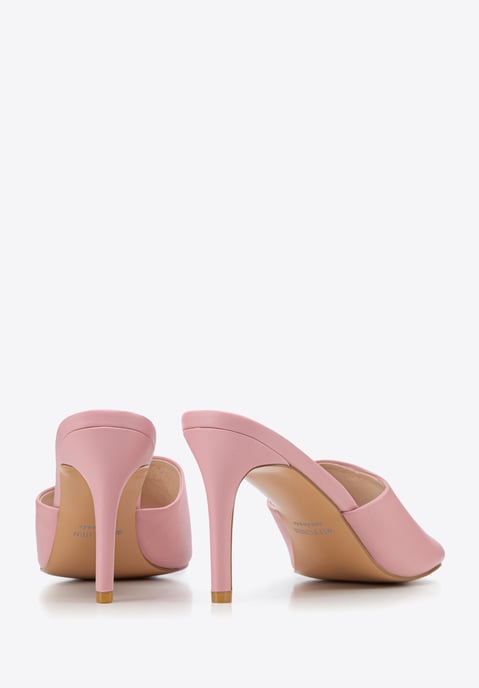 Wittchen Roze leren muiltjes met hak voor dames - Image 4