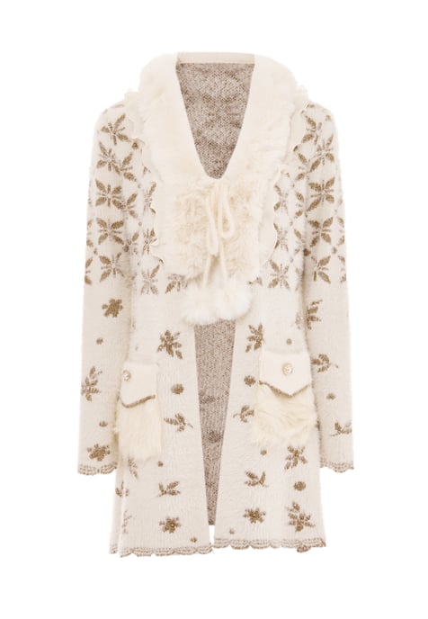 Faina Vest Dames Gebroken wit goud - Image 1