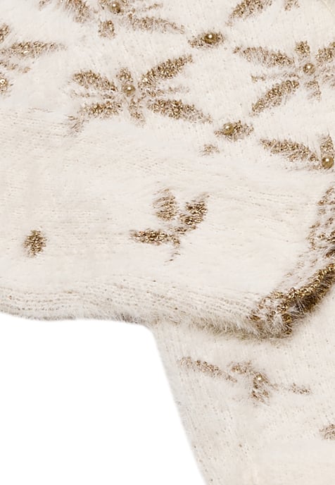 Faina Vest Dames Gebroken wit goud - Image 3