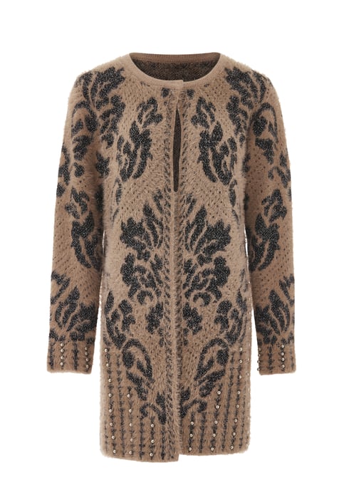Faina Vest Dames Donker roze zwart - Image 1