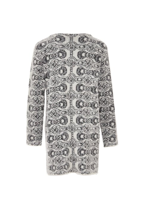 Faina Vest Dames wol wit zwart - Image 2