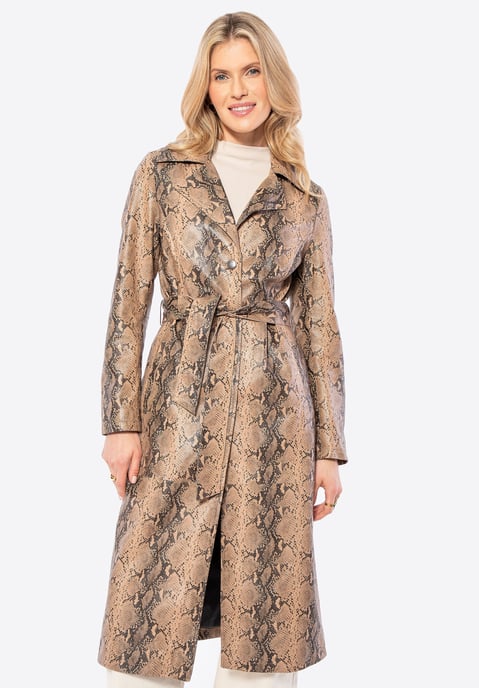 Wittchen Dames Animal Print Leren Jas Beige Natuurlijk Leer - Image 3