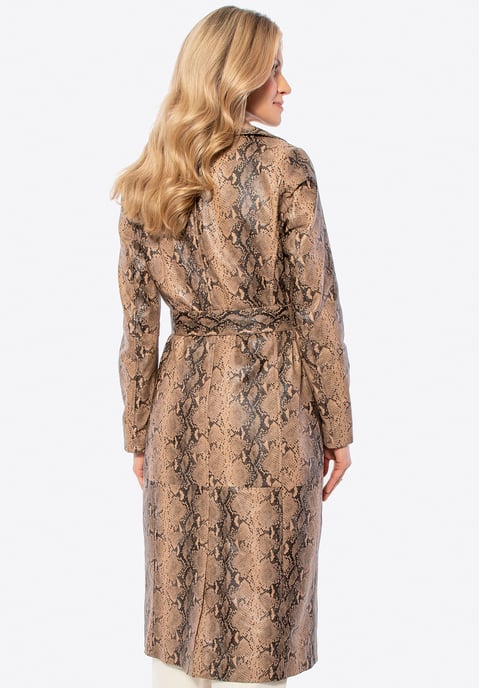 Wittchen Dames Animal Print Leren Jas Beige Natuurlijk Leer - Image 4