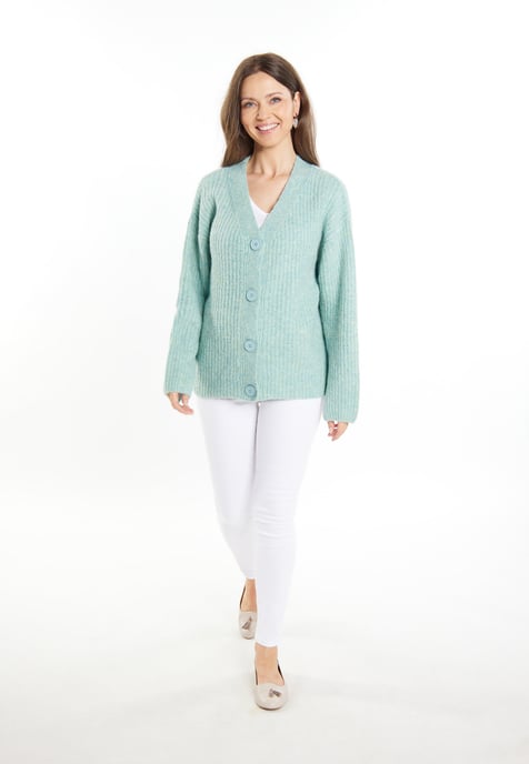 usha Gebreid vest Dames Ice mint melange - Image 2
