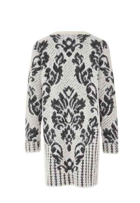Faina Vest Dames wol wit zwart - Image 2