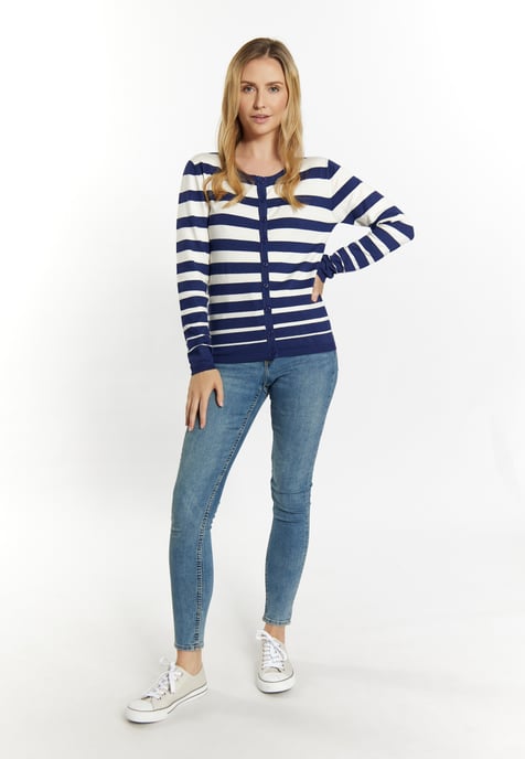 usha Vest Dames marine wol wit - Image 2