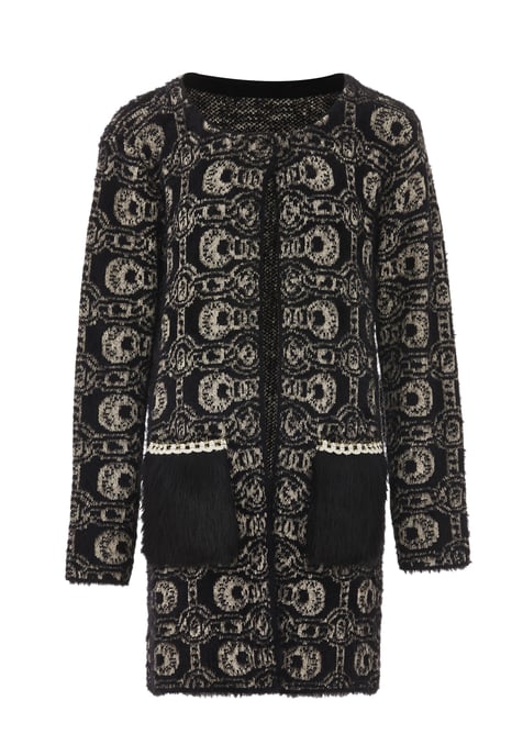 Faina Vest Dames zwart en wit - Image 1