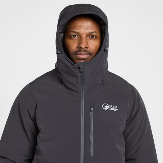 North Ridge Men's Domain Waterproof Parka, Grey - Image 4