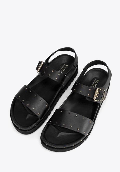 Wittchen Dames Leren Sandalen met Klinknagels Zwart Natuurlijk Leer - Image 2