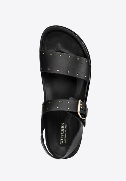 Wittchen Dames Leren Sandalen met Klinknagels Zwart Natuurlijk Leer - Image 5