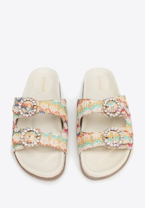 Wittchen Dames Faux Raffia Pantoffels Multicolor Synthetisch Materiaal - Image 4